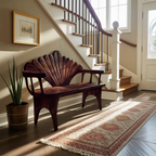 Natural Solid Wood Entryway Bench For Foyer Decor
