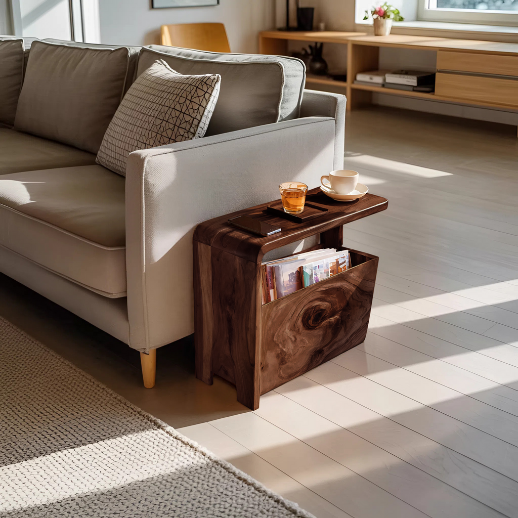Handcrafted Live Edge Side Table For Elegant Furniture