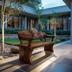 Live Edge Wooden Entryway Bench For Interior Home Decor