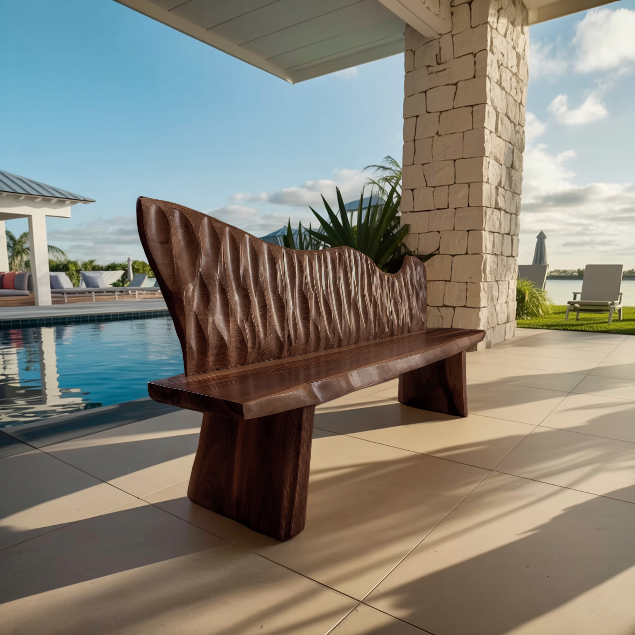 Handcrafted Rustic Wood Entryway Bench For Home Interior