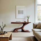 Rustic Solid Wood Console Table For Modern Entryway