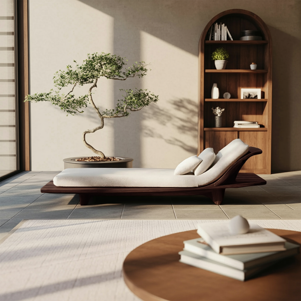 Rustic Solid Wood Garden Daybed For Bedroom Furniture Decoration