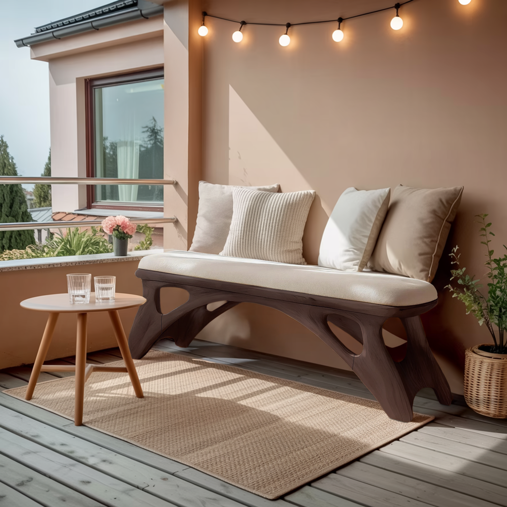 Handcrafted Bedroom Bench For Natural Interior Styling