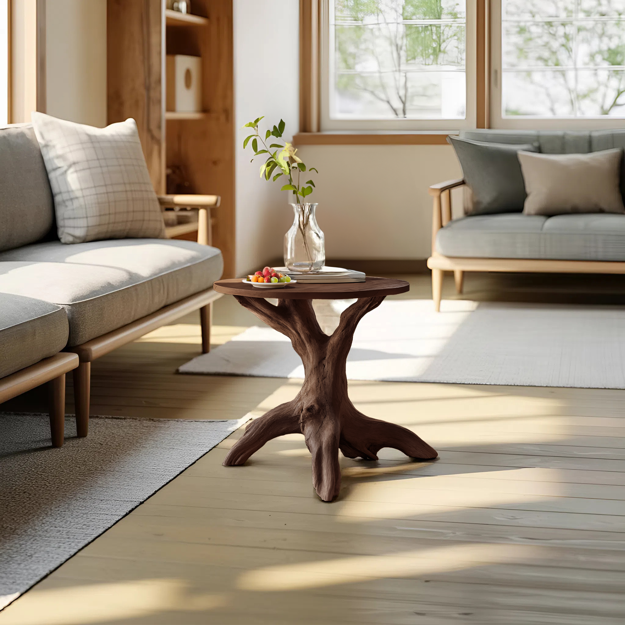Farmhouse Wooden End Table For Furniture Decor Practical And Stylish