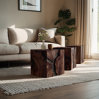 Farmhouse Wooden Cube Table For Modern Furniture Design