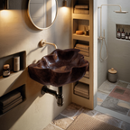 Handcrafted Live Edge Wood Basin For Unique Bedroom Vanity Decor