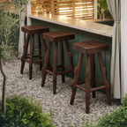 Rustic Handcrafted Bar Stools For Kitchen Or Patio Bar