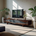 Farmhouse Rustic Solid Wood TV Cabinet For Living
