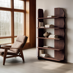 Minimalist Bookcase Sculptural Design For Living Decor