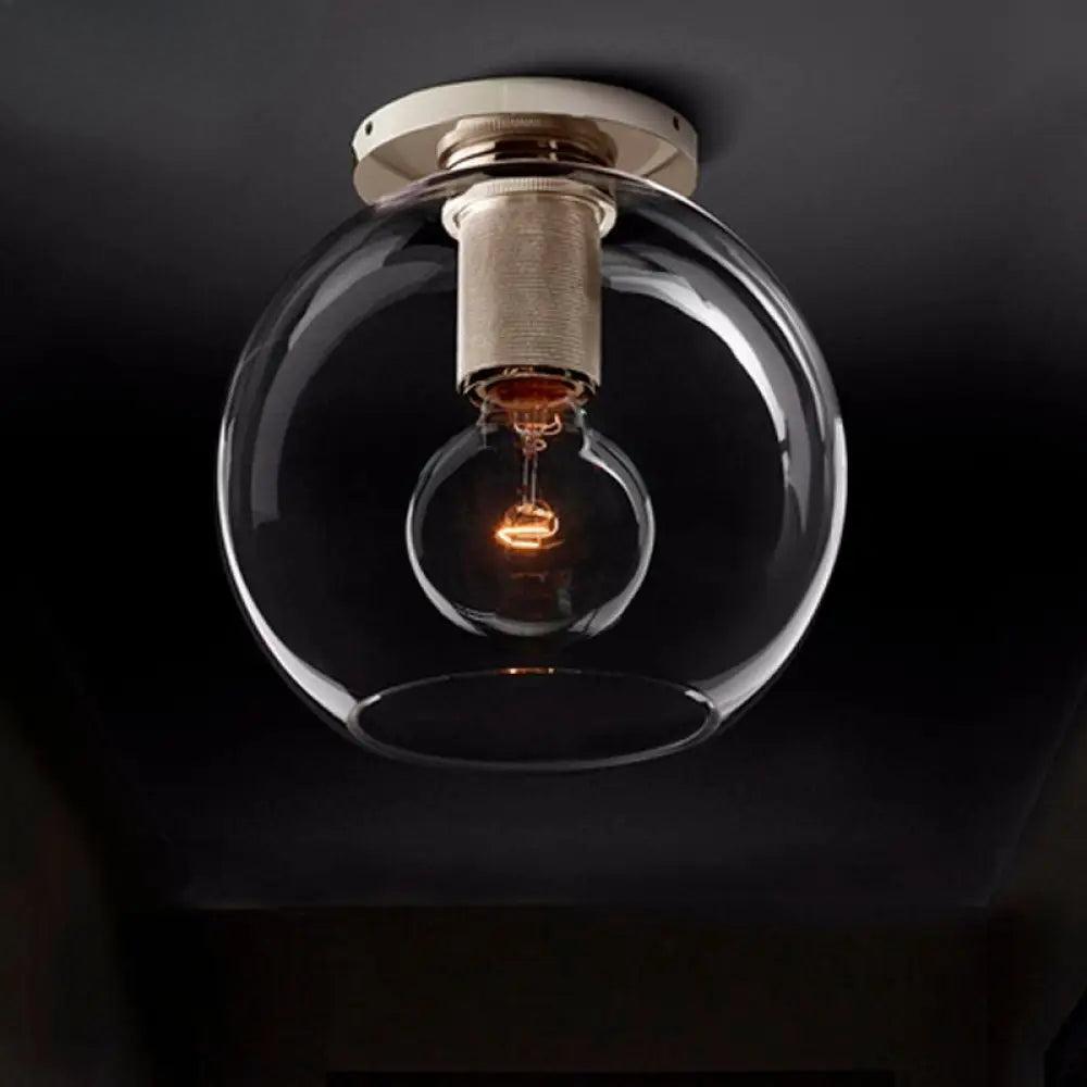 Utilitaire Globe Shade Flush Mount