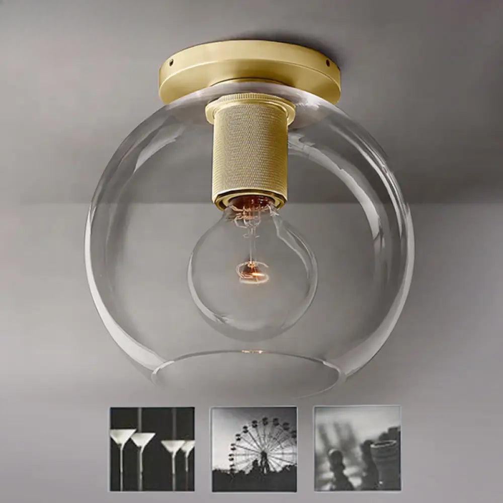 Utilitaire Globe Shade Flush Mount
