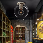 Utilitaire Globe Shade Flush Mount