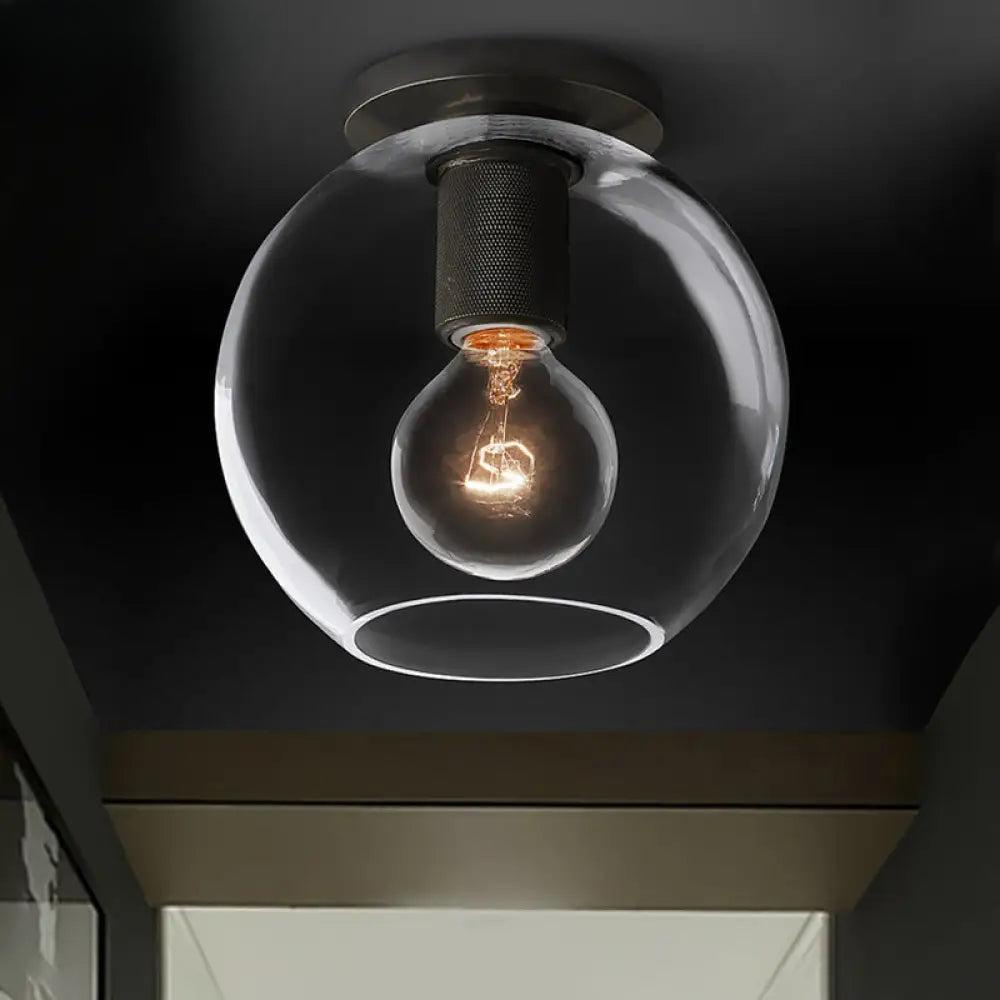 Utilitaire Globe Shade Flush Mount