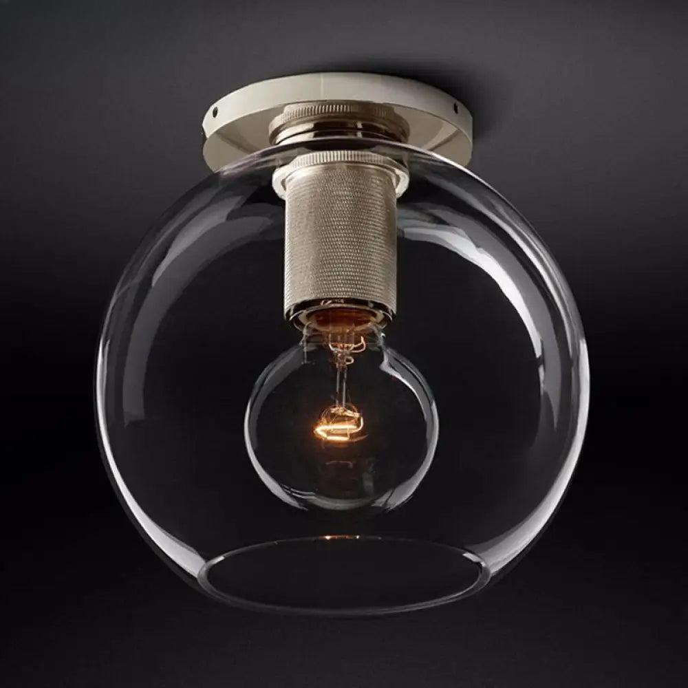 Utilitaire Globe Shade Flush Mount