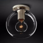 Utilitaire Globe Shade Flush Mount