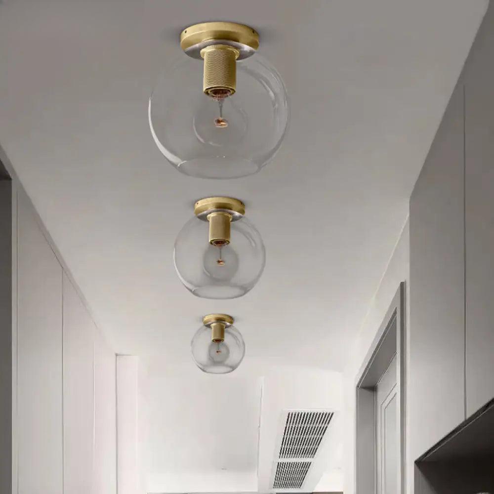 Utilitaire Globe Shade Flush Mount