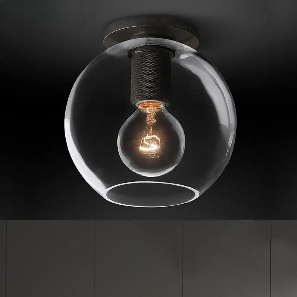 Utilitaire Globe Shade Flush Mount