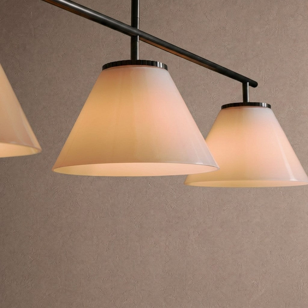 Wescott Linear Cone Chandelier - BlackMilkcasivra