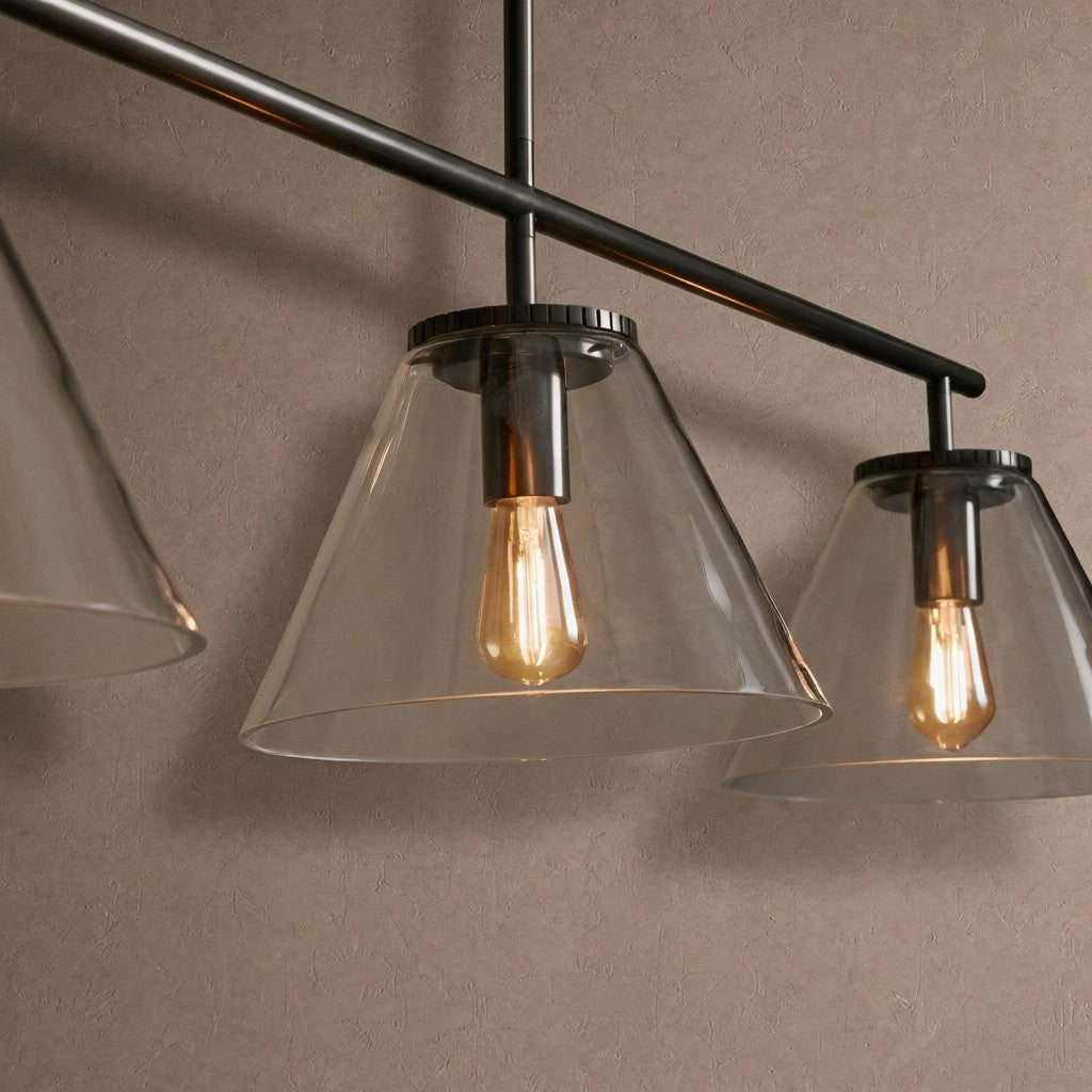 Wescott Linear Cone Chandelier - BlackMilkcasivra