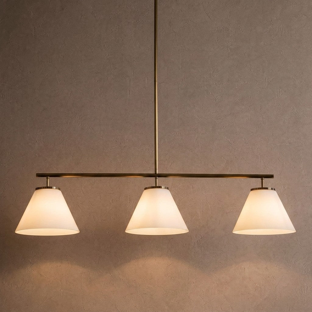 Wescott Linear Cone Chandelier - BrassMilkcasivra