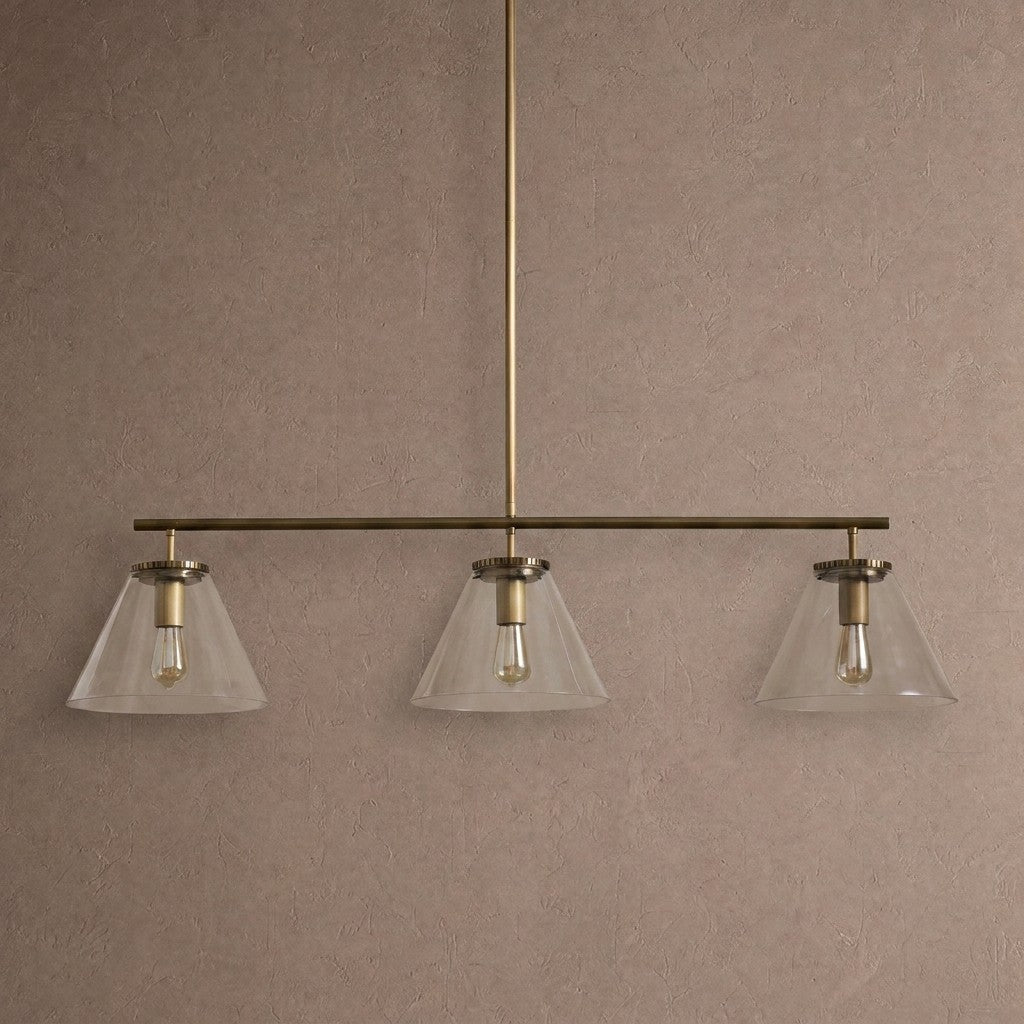 Wescott Linear Cone Chandelier - BrassClearcasivra