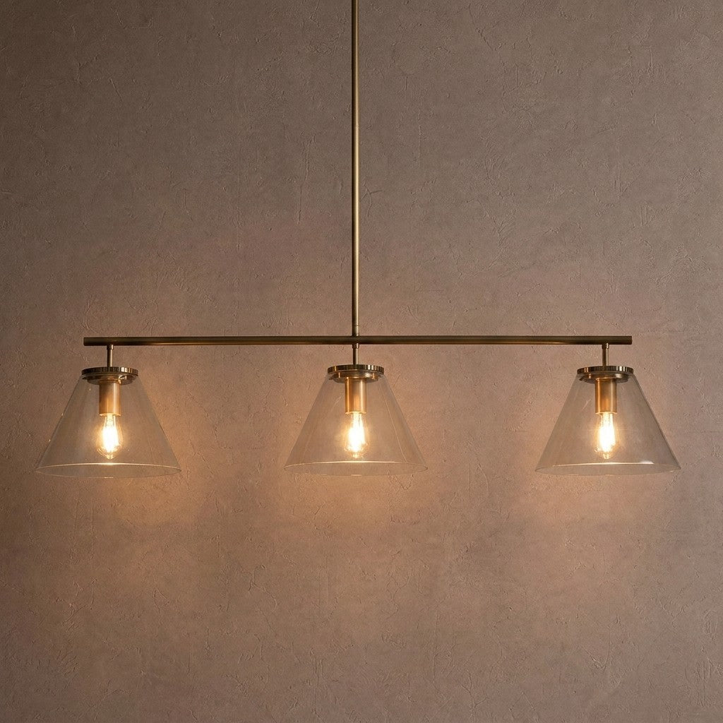 Wescott Linear Cone Chandelier - BrassClearcasivra