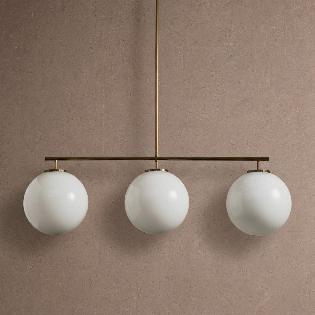 Wescott Linear Globe Chandelier - BrassMilkcasivra