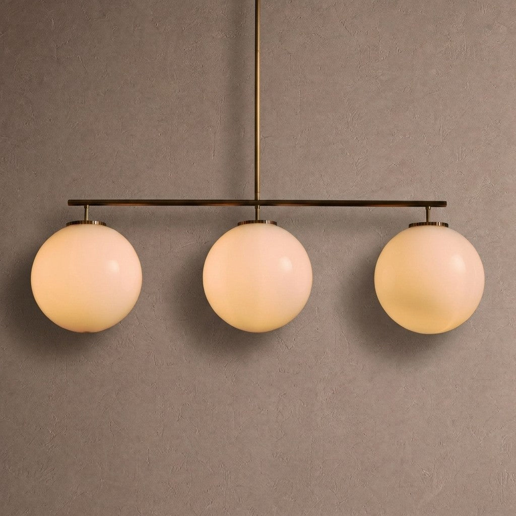 Wescott Linear Globe Chandelier - BrassMilkcasivra