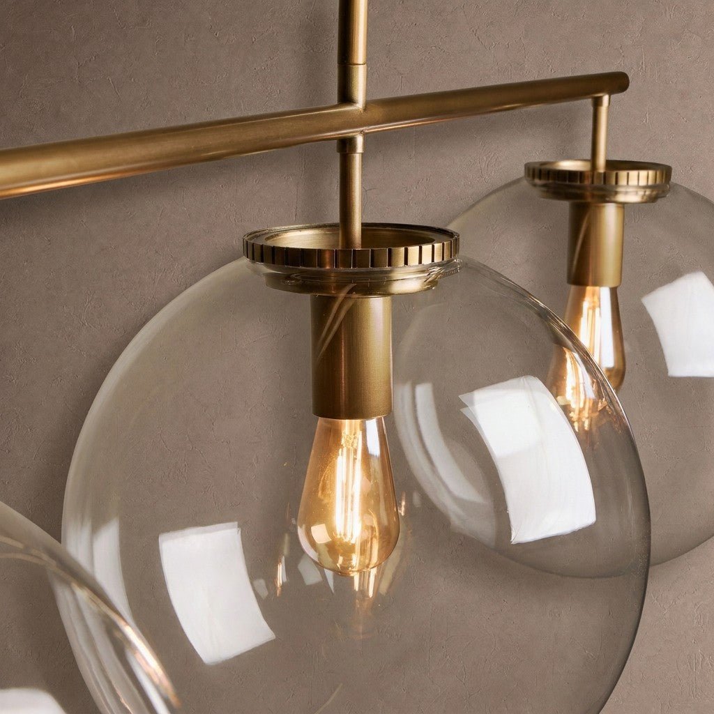 Wescott Linear Globe Chandelier - BrassMilkcasivra