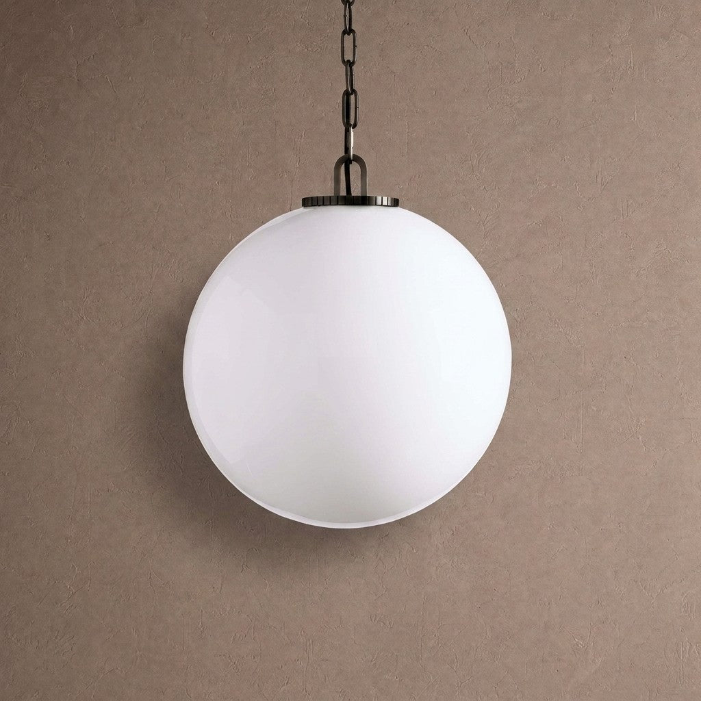 Wescotte Globe Pendant with Chain - BLACKCLEARLARGEcasivra