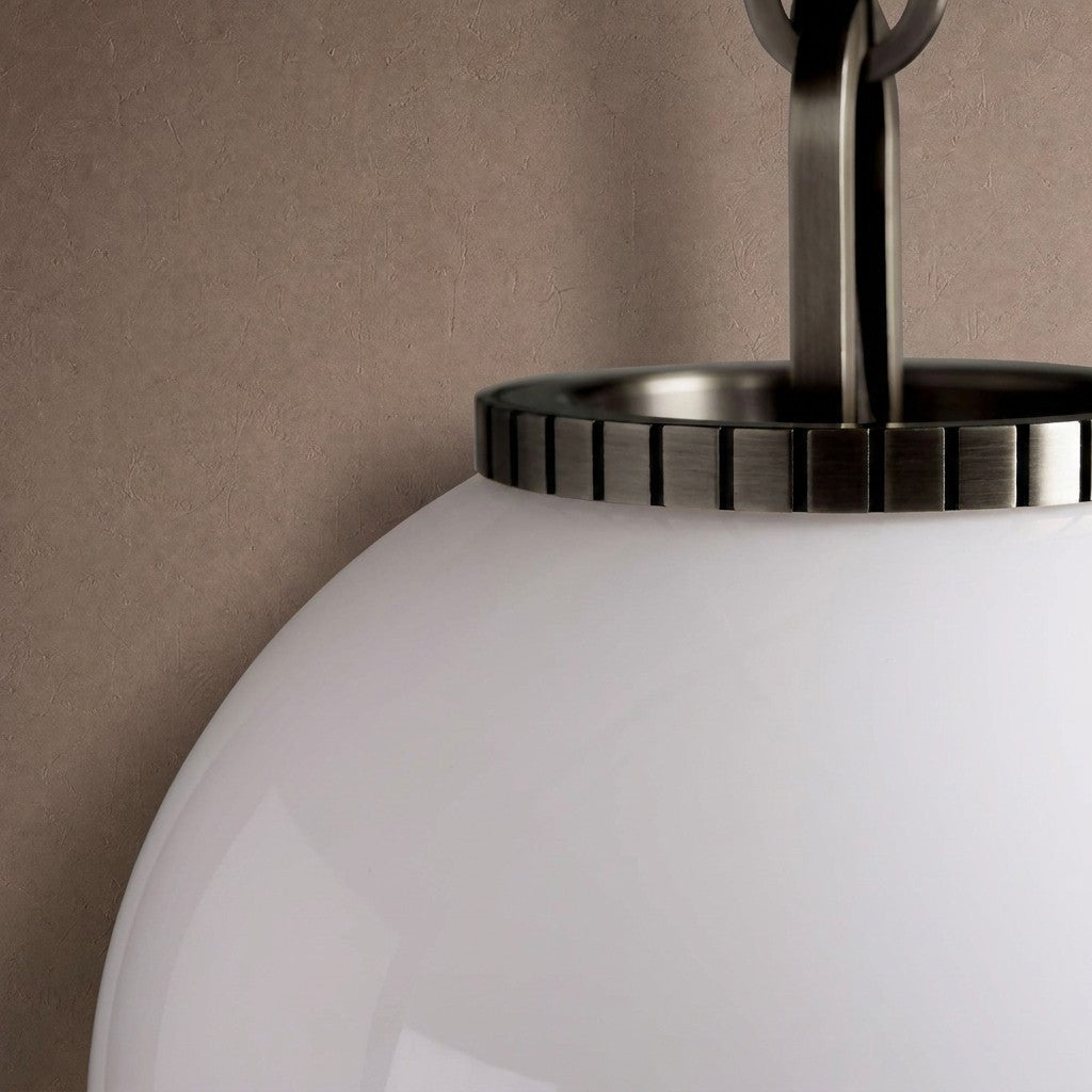 Wescotte Globe Pendant with Chain - BRASSMILKLARGEcasivra