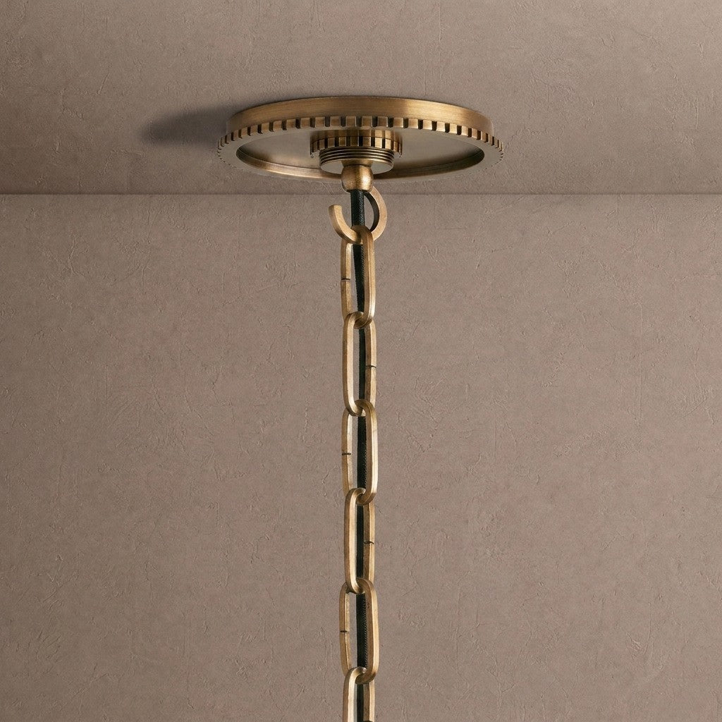 Wescotte Globe Pendant with Chain - BRASSMILKLARGEcasivra