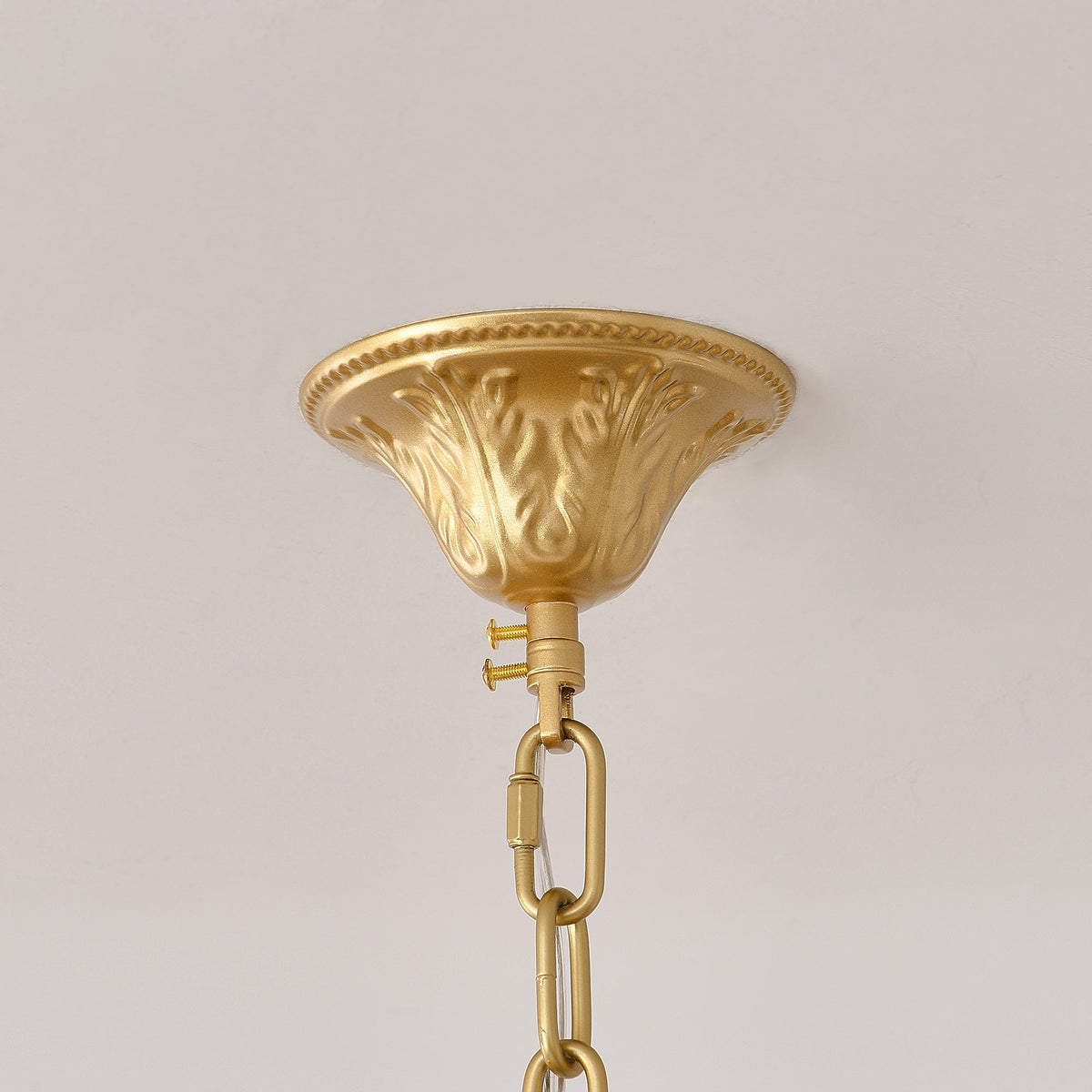 White Rose Crystal Chandelier - 6 lights ∅ 22.8″ x H 24.8″Gold & Whitecasivra