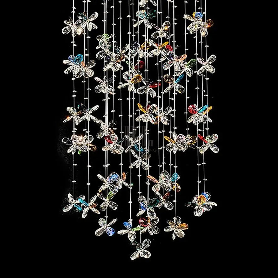 Wings of Color 25 1/2"W Multi-Color K9 Crystals Chandelier-Chandelier-casivra-casivra