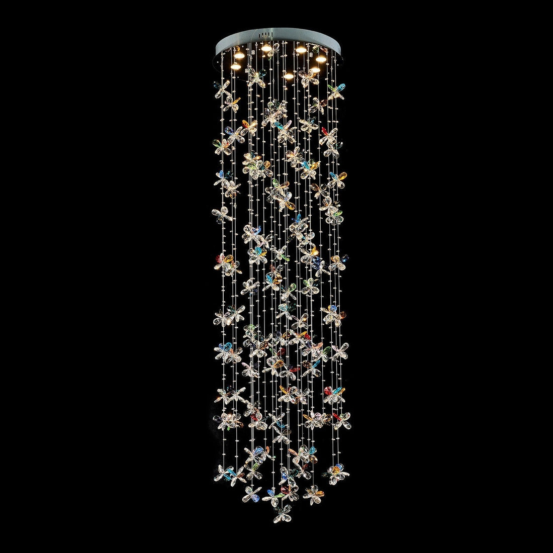 Wings of Color 25 1/2"W Multi-Color K9 Crystals Chandelier-Chandelier-casivra-casivra