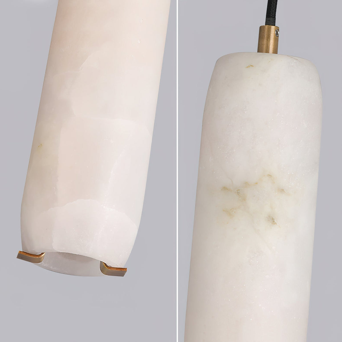 Wrenna Alabaster Flute Wall Lamp - D 7cm x H 38cm / ∅ 2.8″ x H 15″Brass＆White1 piececasivra