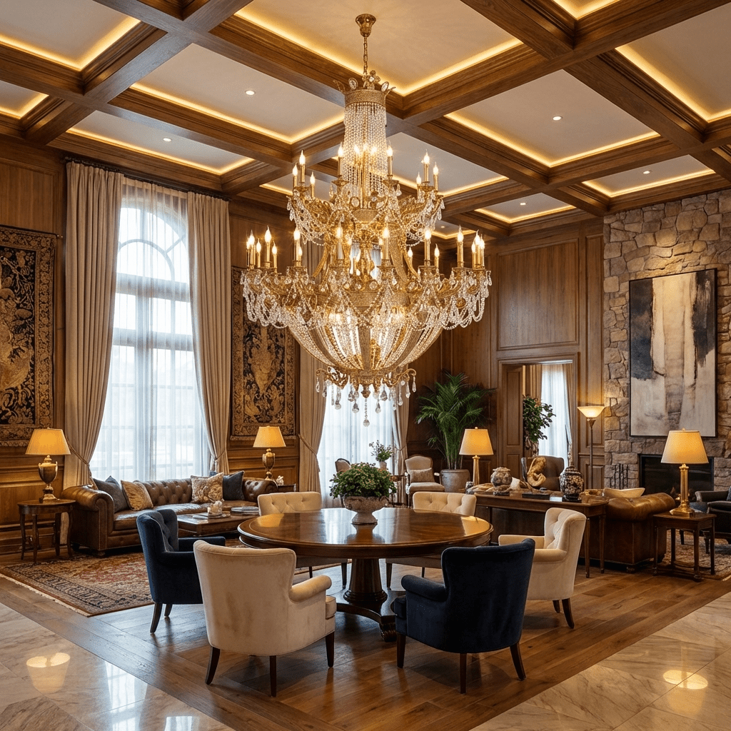 Zaira Opulent Chandelier - ∅ 62.2″ x H 82.7″Brass & Clearcasivra