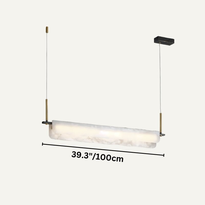 Zazu Alabaster Chandelier - L39.3"(100cm)Trichromatic (No Remote 3000K/4000K/6000K)casivra