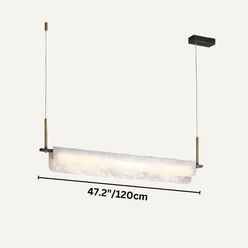 Zazu Alabaster Chandelier - L47.2"(120cm)Trichromatic (No Remote 3000K/4000K/6000K)casivra