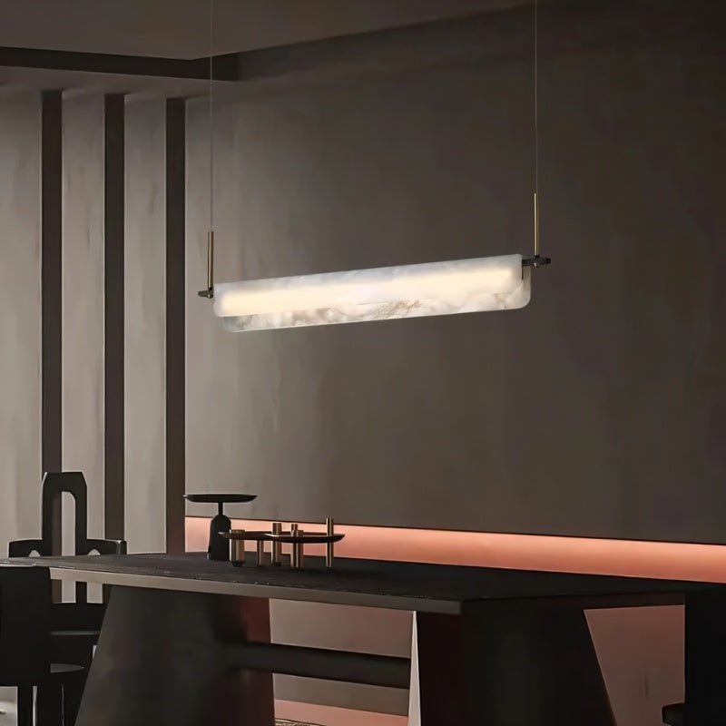 Zazu Alabaster Chandelier - D23.6"(60cm)Trichromatic (No Remote 3000K/4000K/6000K)casivra