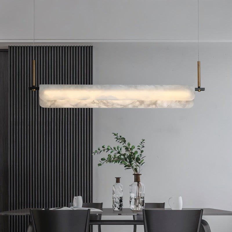 Zazu Alabaster Chandelier - D23.6"(60cm)Trichromatic (No Remote 3000K/4000K/6000K)casivra