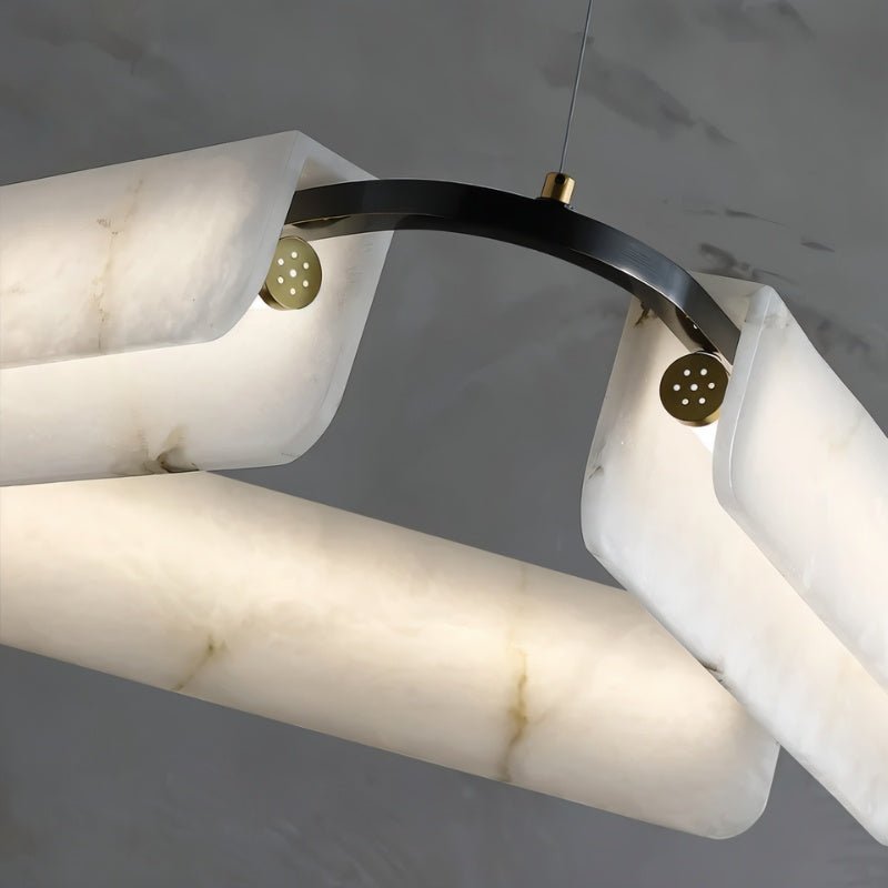 Zazu Alabaster Chandelier - D23.6"(60cm)Trichromatic (No Remote 3000K/4000K/6000K)casivra