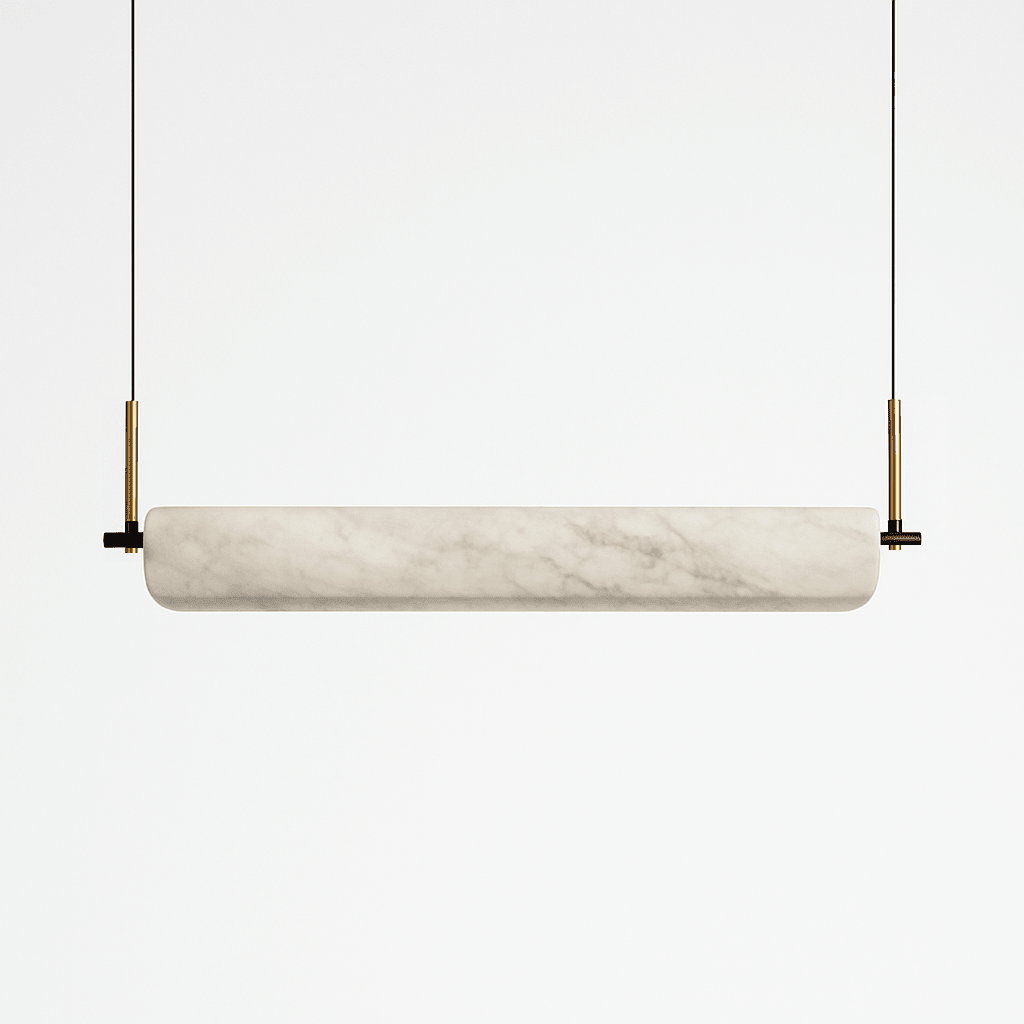 Zazu Alabaster Chandelier - D23.6"(60cm)Trichromatic (No Remote 3000K/4000K/6000K)casivra